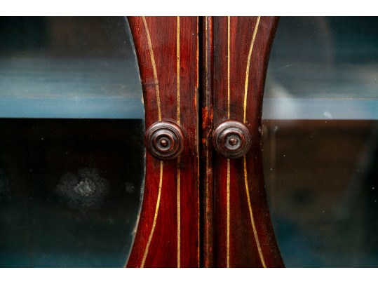 Antique Continental Bureau Secretary With A Painted Interior, Ca. 1830-50