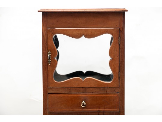 Elegant Antique Mahogany Glass-Paned Vitrine Cabinet