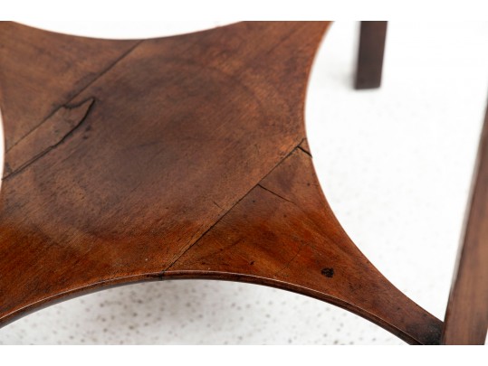 Elegant Antique Mahogany Glass-Paned Vitrine Cabinet