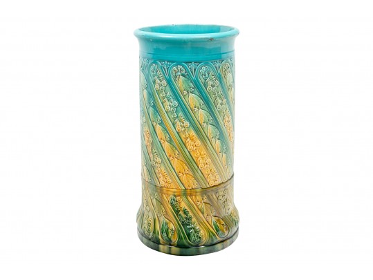 Ceramic Majolica Styled Umbrella Holder