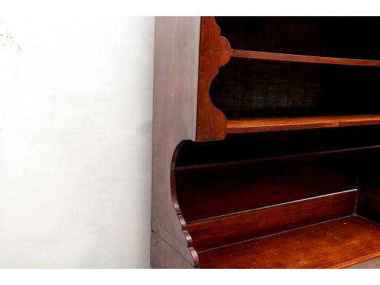 Antique American Dark Stained Pine Cupboard