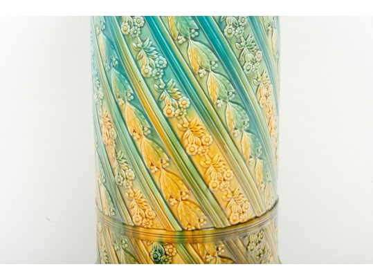 Ceramic Majolica Styled Umbrella Holder