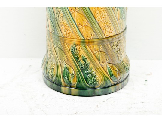 Ceramic Majolica Styled Umbrella Holder