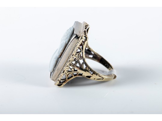 14k Yellow Gold Cameo Ring