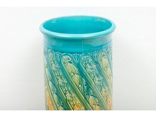 Ceramic Majolica Styled Umbrella Holder