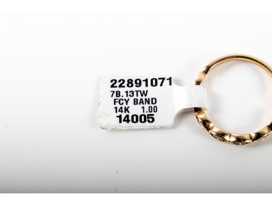 14k Yellow Gold Dainty Diamond Ring Size 6.25