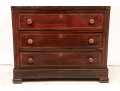 Antique Continental Bureau Secretary With A Painted Interior, Ca. 1830-50