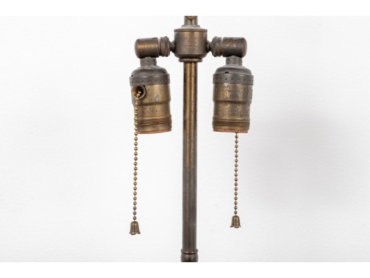 Vintage White-to-clear Cut Glass Table Lamps