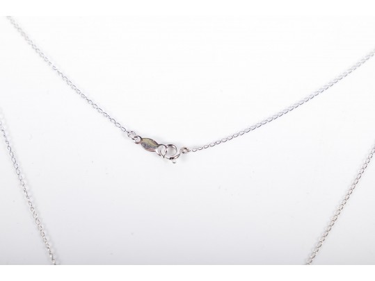 14k White Gold Cultured Pearl Pendant Necklace