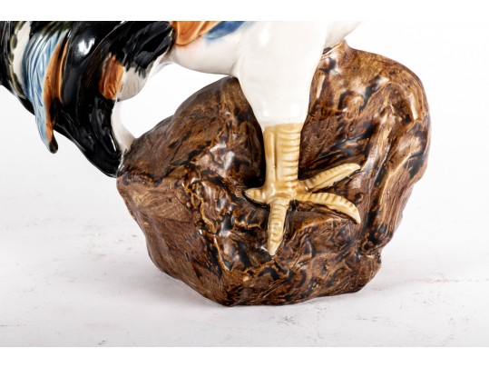 Wonderful Majolica-Style Ceramic Rooster