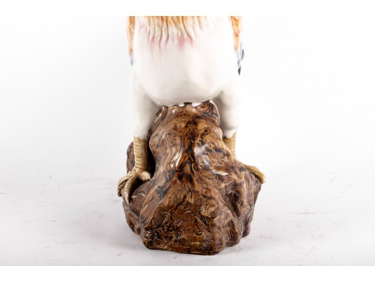 Wonderful Majolica-Style Ceramic Rooster