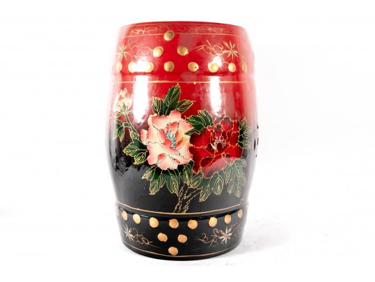 Vibrant Hand-Painted Chinese Garden Stool