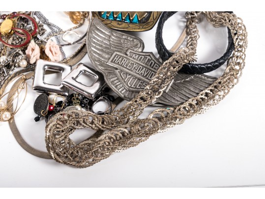 Beautiful Fashion Jewelry, Some Sterling. Faux Pearls, Cloisonne, Chains, And Rhinestones