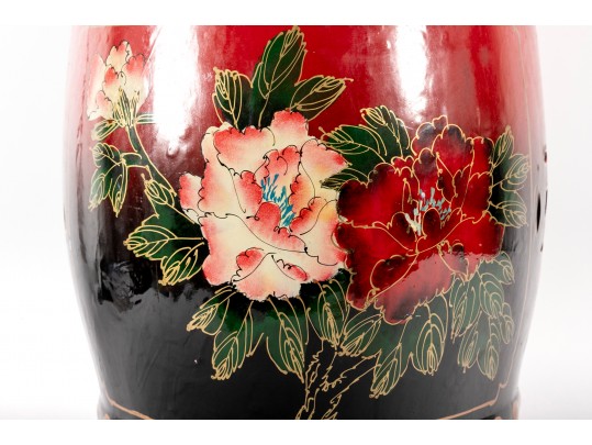 Vibrant Hand-Painted Chinese Garden Stool