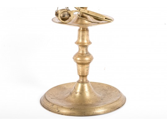 19th Century Brass Lucerne Oil Lamp