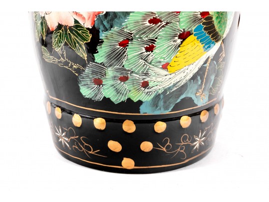 Vibrant Hand-Painted Chinese Garden Stool