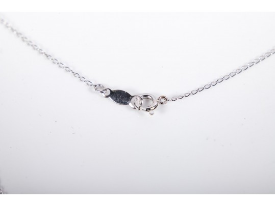 14k White Gold Cultured Pearl Pendant Necklace