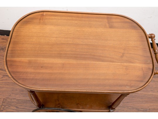 Farmhouse Chic Vintage Tray-Top Bar/Tea Cart