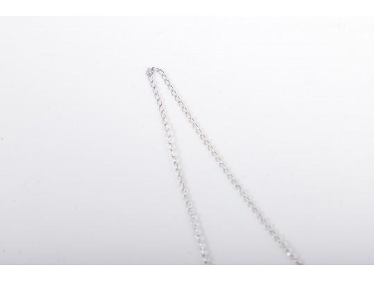 14k White Gold Cultured Pearl Pendant Necklace