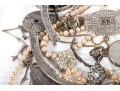 Beautiful Fashion Jewelry, Some Sterling. Faux Pearls, Cloisonne, Chains, And Rhinestones