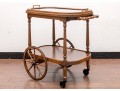 Farmhouse Chic Vintage Tray-Top Bar/Tea Cart