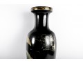 Hand-Painted Famille Noire Ceramic Floor Vase