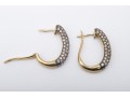 14k Yellow Gold Diamond Hoop Earrings