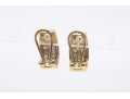 14k Gold Diamond Huggie Earrings