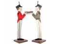 Vintage Painted Wood And Metal Bellhop Figures