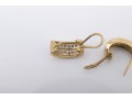 14k Gold Diamond Huggie Earrings