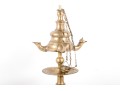 19th Century Brass Lucerne Oil Lamp