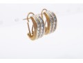 14k Gold Diamond Huggie Earrings