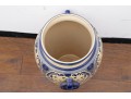 Lovely Ceramic Blue And Yellow Floral Floor Vase