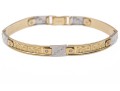 14k Yellow And White Gold CZ Bracelet