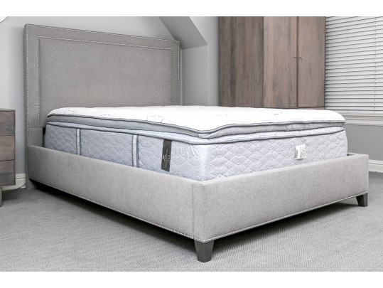 Contemporary Upholstered Grey Queen Bed