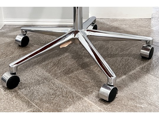 Channeled Cognac Vinyl/leather Office Chair