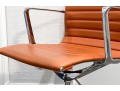 Channeled Cognac Vinyl/leather Office Chair