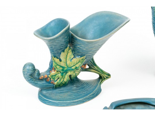 Four Roseville Pottery Bushberry Pottery Vessels