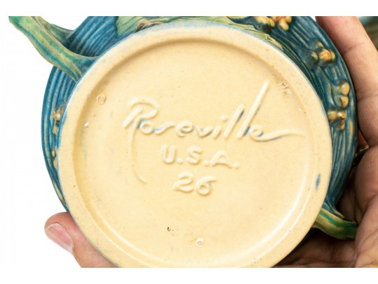 Four Roseville Pottery Bushberry Pottery Vessels