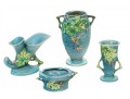 Four Roseville Pottery Bushberry Pottery Vessels