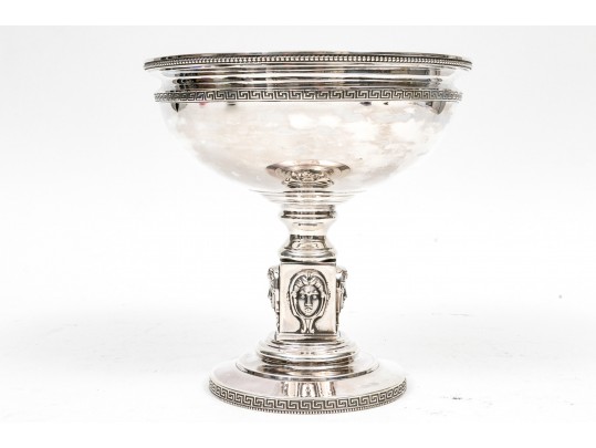 Wm. Gale/Dominick & Haff Stunning Sterling Antique Greek Revival Footed Pedestal Bowl