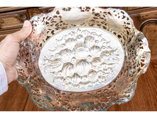 Marvelous 800 Grade Silver Centerpiece Bowl, 30.855 OZT