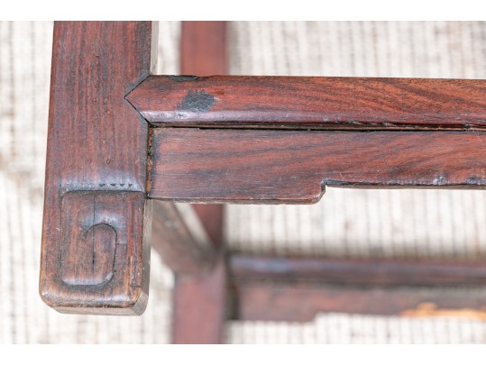 Heavy Antique Chinese Carved Rosewood Armchair 