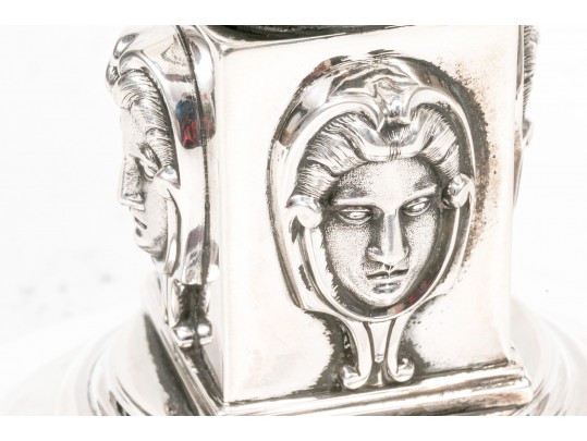 Wm. Gale/Dominick & Haff Stunning Sterling Antique Greek Revival Footed Pedestal Bowl