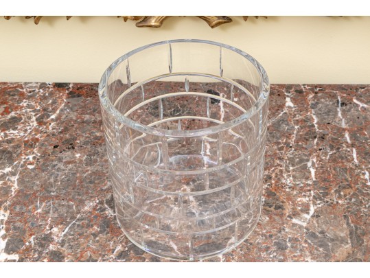 Fabulous French Baccarat Crystal Wine Cooler, Brick Motif