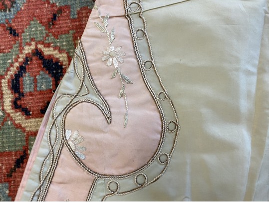 Antique Silk Robe, Floral Motifs, Late Qing / Early Republic