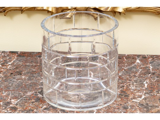 Fabulous French Baccarat Crystal Wine Cooler, Brick Motif