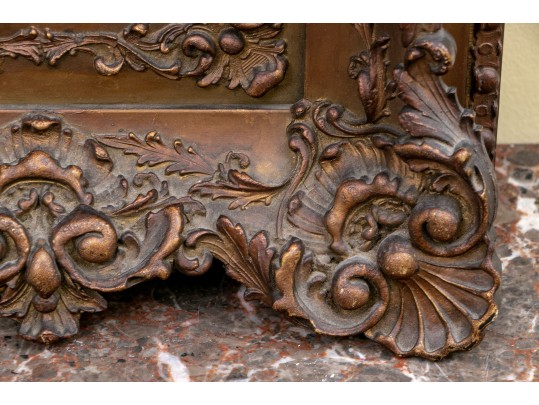 Antique German Hand Painted Porcelain Portrait Bust Plaque, Framed