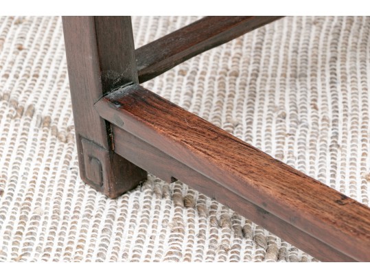 Heavy Antique Chinese Carved Rosewood Armchair 