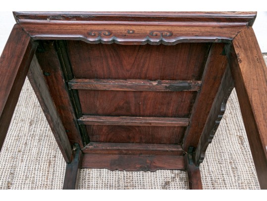 Heavy Antique Chinese Carved Rosewood Armchair 